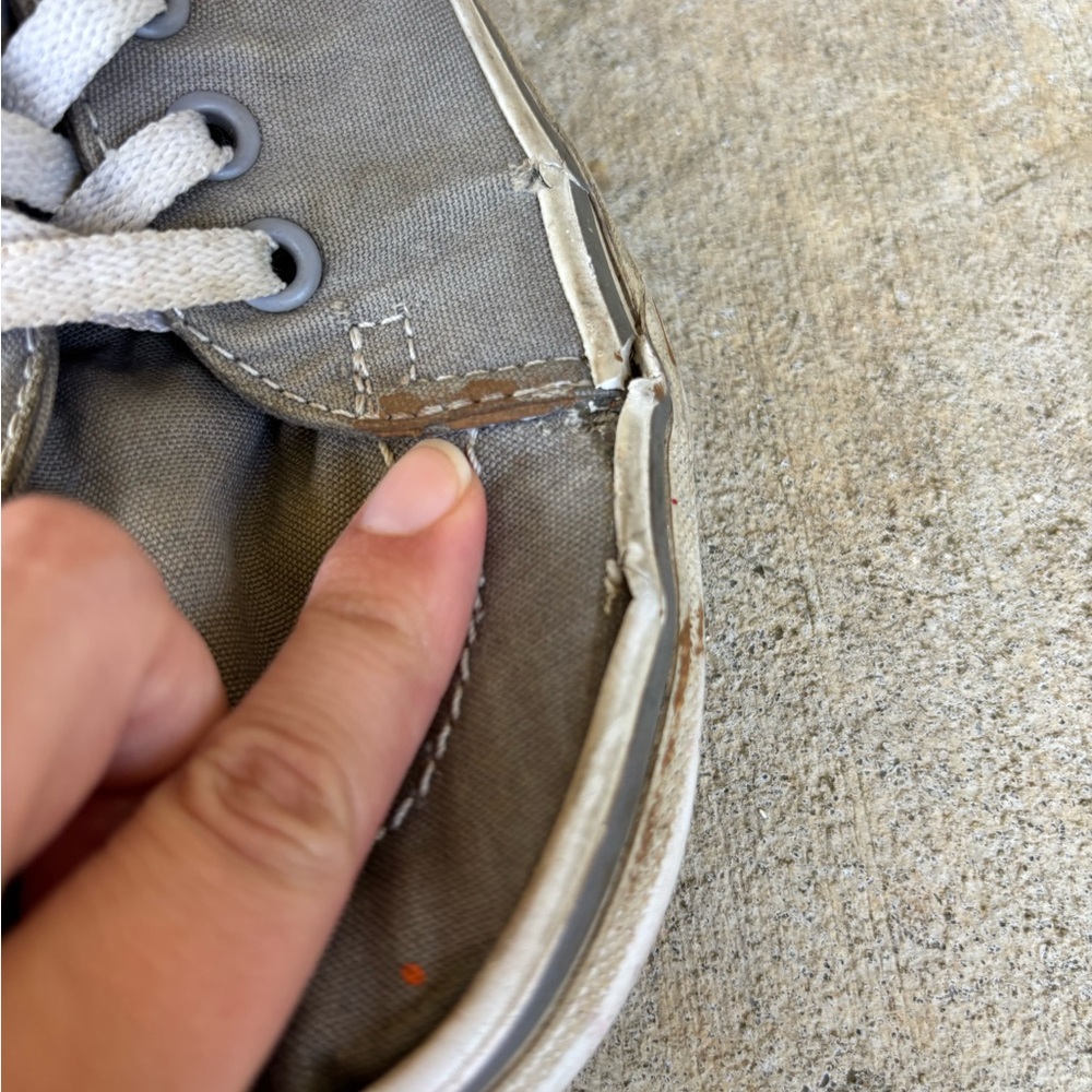 Women’s Gray Vans High-Top Sneakers - Picture 7 of 8
